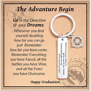 Graduation Gifts Stainless Steel Keychain College Graduation Gifts for Her Him