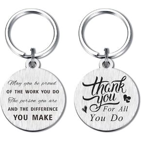 Yobent Appreciation Gifts for Men Women, Employee Retirement Keychain, Thank You for All You Do Keychain for Co-worker Staff