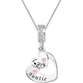 ZakiaHo I Love You Mom/Daughter/Grandma/Granddaughter/Nana/Auntie/Sistser/Wife/Best Friend Pendant Necklace for Women Girls Birthday Christmas Jewelry Gifts