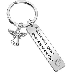 JIUSHUN Butterfly Memorial Gift Sympathy Jewelry Memorial Keepsake Gift Comfort Gift Sympathy Gift Loss of a Loved One Jewelry Remembrance gif Sympathy Keychain