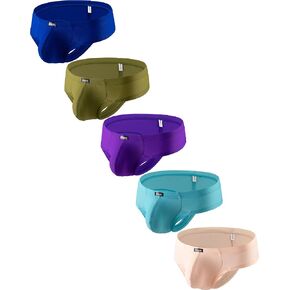 IKINGSKY Men's Soft Cheeky Boxer Briefs Lift Pouch Thong Underwear Sexy Brazilian Back Under Panties for Men