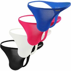 YUYUPREF Mens Underwear Thong G-String Athletic Sports G-Thongs Low Rise T-back For Men