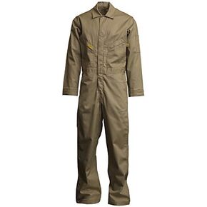 Lapco FR GOCD7NY-68 TL Flame Resistant Gold Label Deluxe Coverall, 88% Cotton 12% Nylon Blend Twill with Moisture Management, HRC 2, NFPA 70E, 7 oz, 68 Tall, Navy in Kuwait