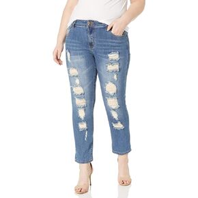 Skinny Ripped Jeans for Women Distressed Blue, Baby