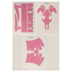 COSPLAY.FM Women Tattoo Stickers Waterproof Temporary Tattoos Body Stickers Cosplay Costume Accessoryies (Pink)