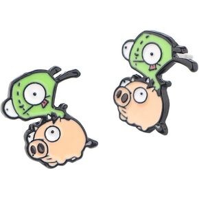 TV Movies Show Quality Invade Zim Stud Earrings Gifts for woman girl