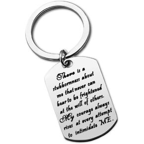 WUSUANED Jane Austen Quote My Courage Always Rises Keychain Pride and Prejudice Feminist Gift Literary Gift