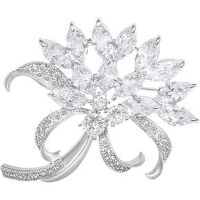 YYSuniee Brooches for Women, Cubic Zirconias Broach Pin Fashion Jewelry Gift Brooch Pins for Wedding Party Birthday Banquet