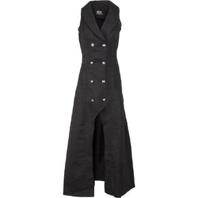 Pretty Attitude Womens Gothic Steampunk Vest Jacket Frock Sleeveless Coat