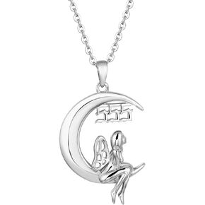 925 Sterling Silver Angel Number Necklace for Women, 000 111 222 333 444 555 666 777 888 999 Necklace Numerology Jewelry Gift
