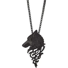 JczR.Y Puppy Dog Necklace for Girls Husky Border Collie Dog Head Necklace for Women Men Retro Wolf Head Necklace Animal Norse Viking Arrow Headed Amulet Necklace Jewelry in Kuwait