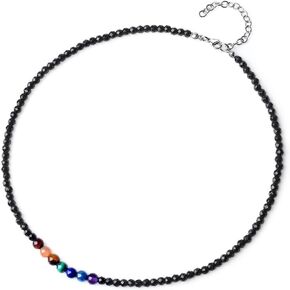 Adjustable 7 Chakra Stone Beaded Choker Necklace