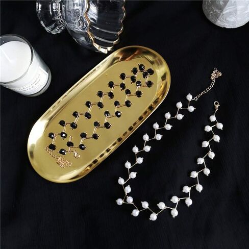 قلادة تشوكر بسلسلة من اللؤلؤ الأبيض والأسود إلى الترقوة للنساء والفتيات in Kuwait