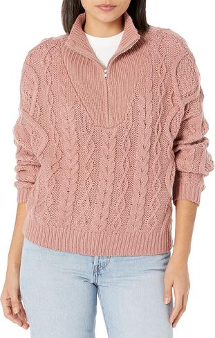 Lucky Brand Women's Half-Zip Cable Sweater in Saudi Arabia