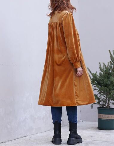 Kedera Women's Long Velvet Cardigan Jacket Oversized Casual Long Sleeve Open Front Maxi Duster in Saudi Arabia