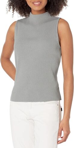 Vince Women's Slvls Ribbed Mock Nk in Saudi Arabia