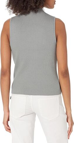 Vince Women's Slvls Ribbed Mock Nk in Saudi Arabia