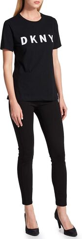 DKNY SPORTSWEAR womens Everyday Logo Tee Short sleeve top, Black, X-Small US in Saudi Arabia