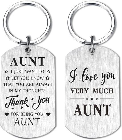 Best Aunt Keychain Aunt Gifts, Thank You Aunt gifts for Birthday Valentine's Day Christmas from Niece Nephew in Saudi Arabia