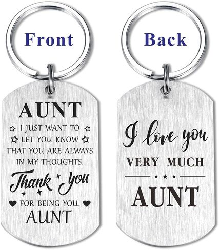Best Aunt Keychain Aunt Gifts, Thank You Aunt gifts for Birthday Valentine's Day Christmas from Niece Nephew in Saudi Arabia
