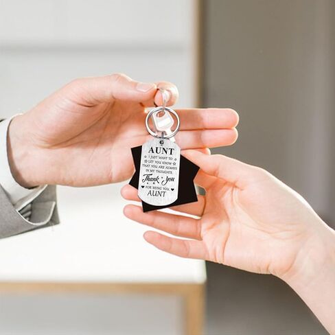 Best Aunt Keychain Aunt Gifts, Thank You Aunt gifts for Birthday Valentine's Day Christmas from Niece Nephew in Saudi Arabia