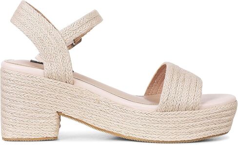 mikarka espadrilles صنادل منصة للنساء مفتوح اصبع القدم حزام الكاحل كعب مكتنز الراحة في الهواء الطلق صنادل عادية فستان أحذية في منتجع الشاطئ الصيفي in Kuwait