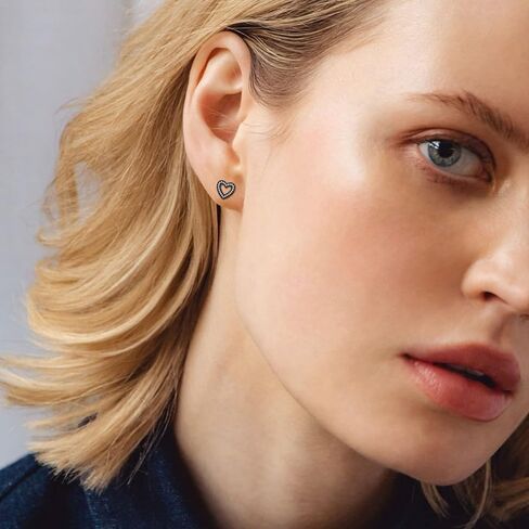 ChicSilver 925 Sterling Silver Cubic Zirconia Bar, Heart, Lightning Bolt, Moon and Star Stud Earrings for Women in Kuwait