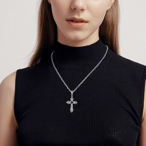 FIASASO 4 قطع الجرونج القوطي قلادة مجموعة للنساء في سن المراهقة بارد Y2k الجرونج المجوهرات القوطية الصليب عين الشر فراشة كريستال الملاك القلب الجناح سلسلة المختنق قلادة Y2k الملحقات in Kuwait