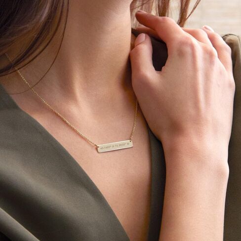 EVE'S ADDICTION Custom Engraved Gold Tone Coordinate Necklace - Personalized Longitude Latitude Necklace for Her - Couples Necklace - Wedding Necklace - Name Bar Necklace - Mother's Day Gifts in Saudi Arabia