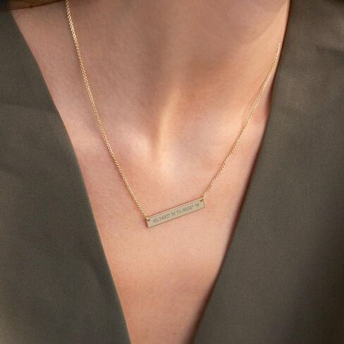 EVE'S ADDICTION Custom Engraved Gold Tone Coordinate Necklace - Personalized Longitude Latitude Necklace for Her - Couples Necklace - Wedding Necklace - Name Bar Necklace - Mother's Day Gifts in Saudi Arabia