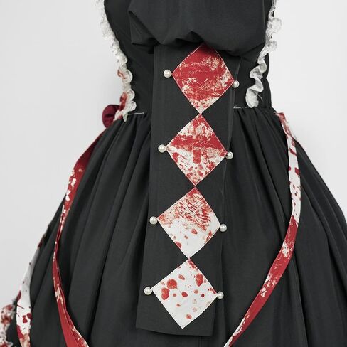 Original Women's Cool Gothic Dress Masquerade Halloween Prom elegant long sleeve Cosplay Costume Dress in Saudi Arabia