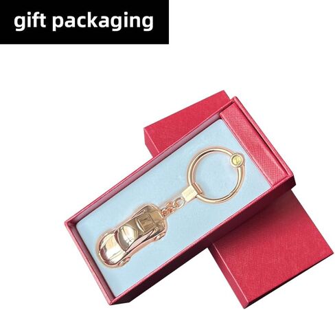 JINZHOUFZ Gift set Creative Key Chain Car Keychain Flashlight with 2 Modes LED Lights 2 in 1 Car Key Chain Ring for Office in Saudi Arabia