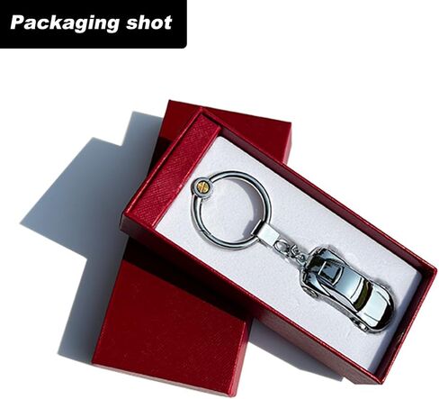 JINZHOUFZ Gift set Creative Key Chain Car Keychain Flashlight with 2 Modes LED Lights 2 in 1 Car Key Chain Ring for Office in Saudi Arabia
