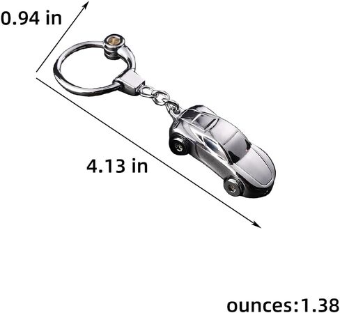 JINZHOUFZ Gift set Creative Key Chain Car Keychain Flashlight with 2 Modes LED Lights 2 in 1 Car Key Chain Ring for Office in Saudi Arabia