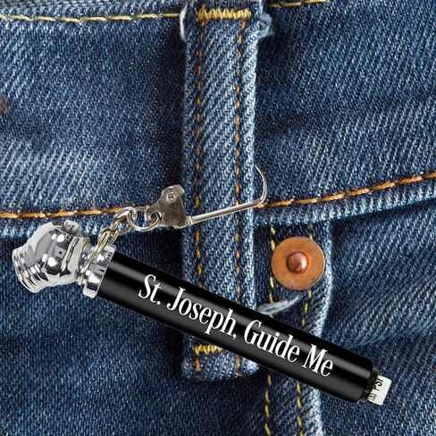 Needzo Religious Gifts Saint Joseph Prayer Card and Tire Pressure Gage Keychain, Inspirational for Catholic Dads, 4.25 inches in Saudi Arabia