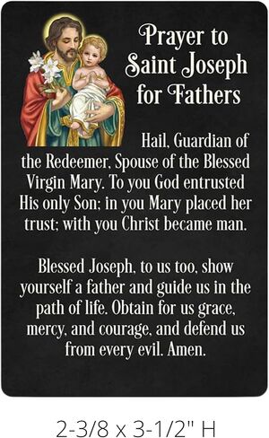 Needzo Religious Gifts Saint Joseph Prayer Card and Tire Pressure Gage Keychain, Inspirational for Catholic Dads, 4.25 inches in Saudi Arabia