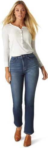 LEE Women's Relaxed Fit Straight Leg Ankle Jean in Saudi Arabia