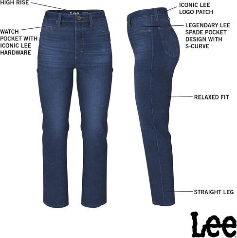 LEE Women's Relaxed Fit Straight Leg Ankle Jean in Saudi Arabia