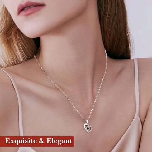 هدايا عيد الأم من Emibele وردة حمراء حقيقية محفوظة مع قلادة من الفضة الإسترليني S925 ومجموعة مجوهرات سوار على شكل قلب ذهبي in Kuwait