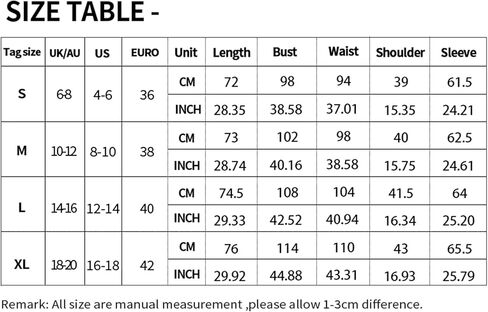 سترة نسائية كاجوال مفتوحة من الأمام من OUGES بأكمام طويلة وأزرار للعمل والمكتب كبيرة الحجم in Kuwait