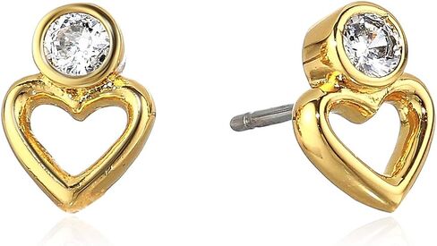 Kate Spade New York Shining Spade Studs Earrings Clear/Gold One Size in Saudi Arabia