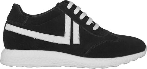 أحذية CALTO الرجالية غير المرئية لزيادة الارتفاع - أحذية رياضية كاجوال برباط من الجلد السويدي - طول 2.8 بوصة in Kuwait