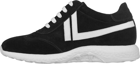 أحذية CALTO الرجالية غير المرئية لزيادة الارتفاع - أحذية رياضية كاجوال برباط من الجلد السويدي - طول 2.8 بوصة in Kuwait