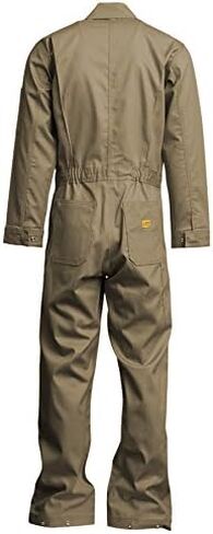 Lapco FR GOCD7NY-68 TL Flame Resistant Gold Label Deluxe Coverall, 88% Cotton 12% Nylon Blend Twill with Moisture Management, HRC 2, NFPA 70E, 7 oz, 68 Tall, Navy in Kuwait