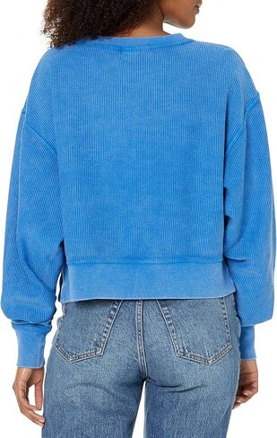 Chicka-d Women Standard Corded Boxy Pullover, Royal Blue, Large in Saudi Arabia