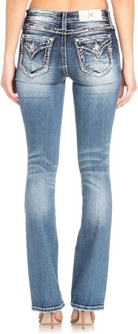 Miss Me Women's Tombstone Embroidered Pocket Bootcut Jeans in Saudi Arabia