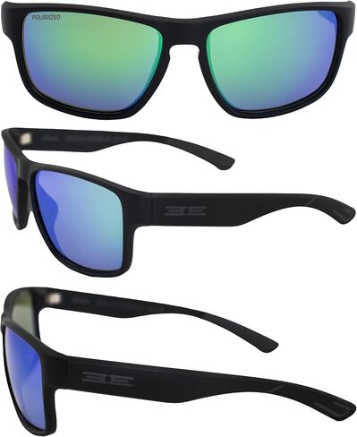 Epoch Charlie Sport Motorcycle Sunglasses Black Frame Polarized Green Mirror in Saudi Arabia