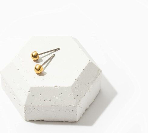 Tini Lux | Hypoallergenic Earrings | Mini Layla Stud Earrings | Gold | Titanium Stud Earrings for Women | Gold Earrings Studs, Sensitive Ears, Trendy Womens Earring Set in Saudi Arabia