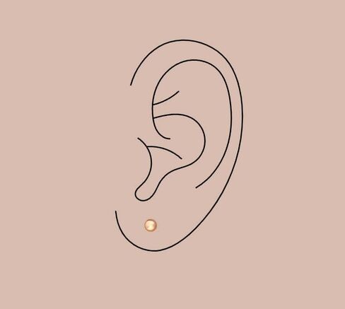 Tini Lux | Hypoallergenic Earrings | Mini Layla Stud Earrings | Gold | Titanium Stud Earrings for Women | Gold Earrings Studs, Sensitive Ears, Trendy Womens Earring Set in Saudi Arabia