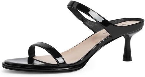 Modatope Two Strap Heeled Sandals for Women Kitten Heel Rounded Toe Heels Women Slip on Open Toe Sandals in Saudi Arabia